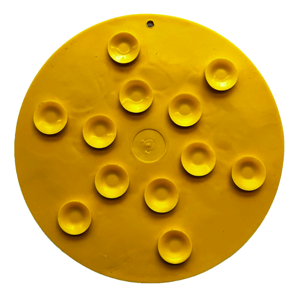eMat Enrichment Feeder Round Licking Mat with Suction Cups Yellow Duckies