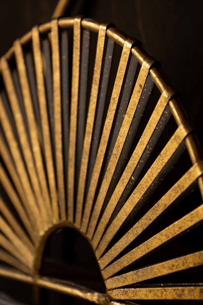 Sunrise Decorative Wall Shelf in Antique Brass