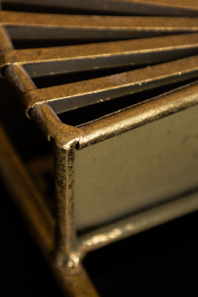 Sunrise Decorative Wall Shelf in Antique Brass