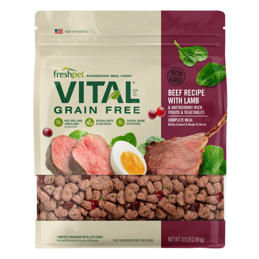 Fresh Pet Vital Grain Free Complete Meal Beef with Lamb Recipe for Dogs