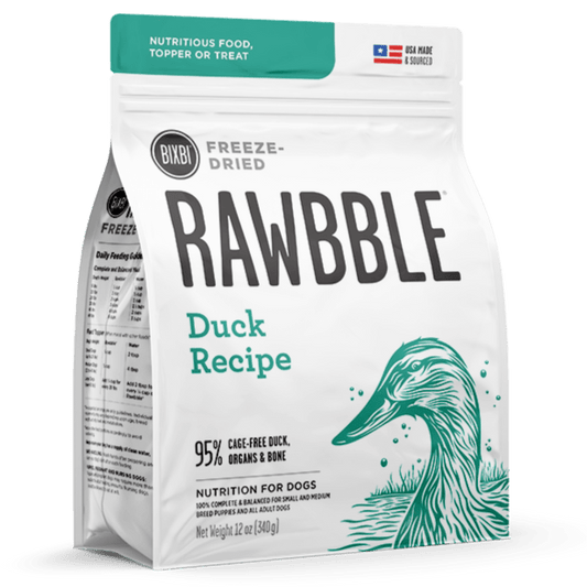 Bixbi Rawbble Freeze-Dried Duck Recipe Dog Food
