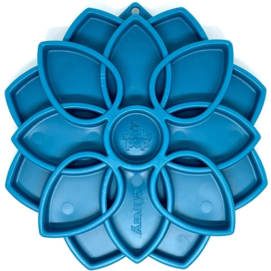 eTray Enrichment Tray Slow Feeder for Dogs Blue Mandala