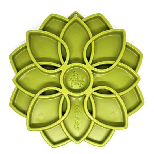 eTray Enrichment Tray Slow Feeder for Dogs Green Mandala