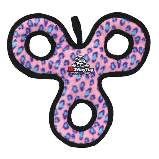 No Stuff Ultimate 3-Way Tug-O-War Squeaky Durable Plush Dog Toy Pink