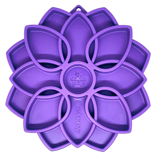 eTray Enrichment Tray Slow Feeder for Dogs Purple Mandala