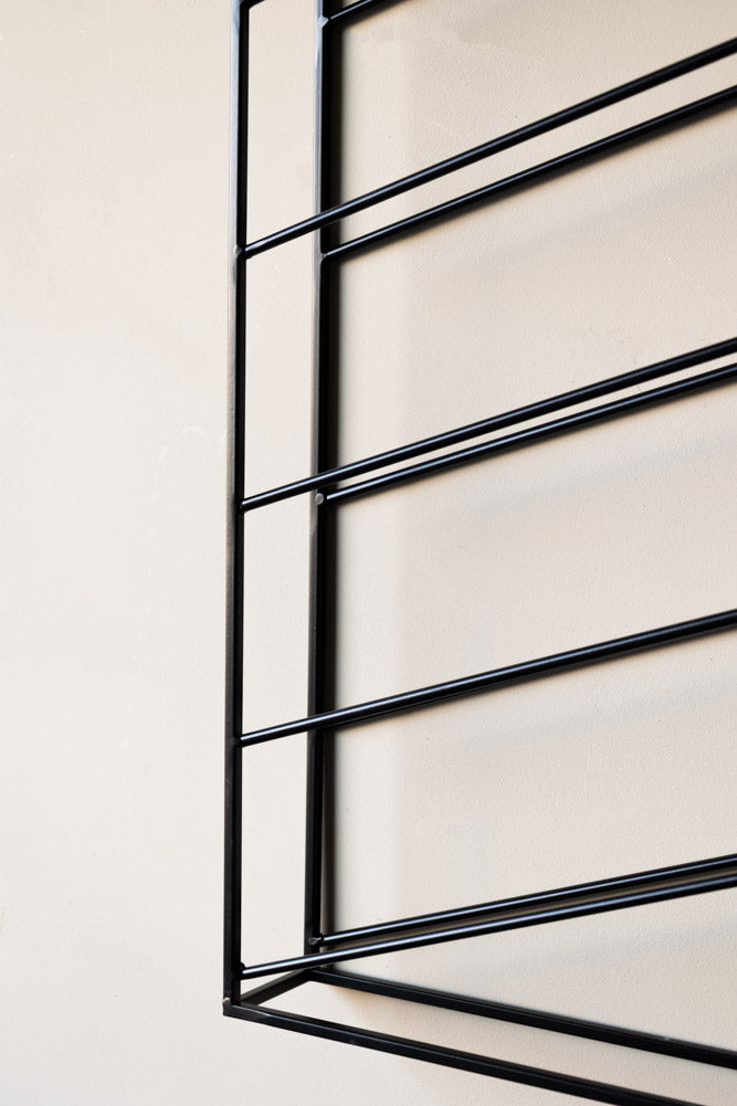 Matte Black Metal Wine Rack